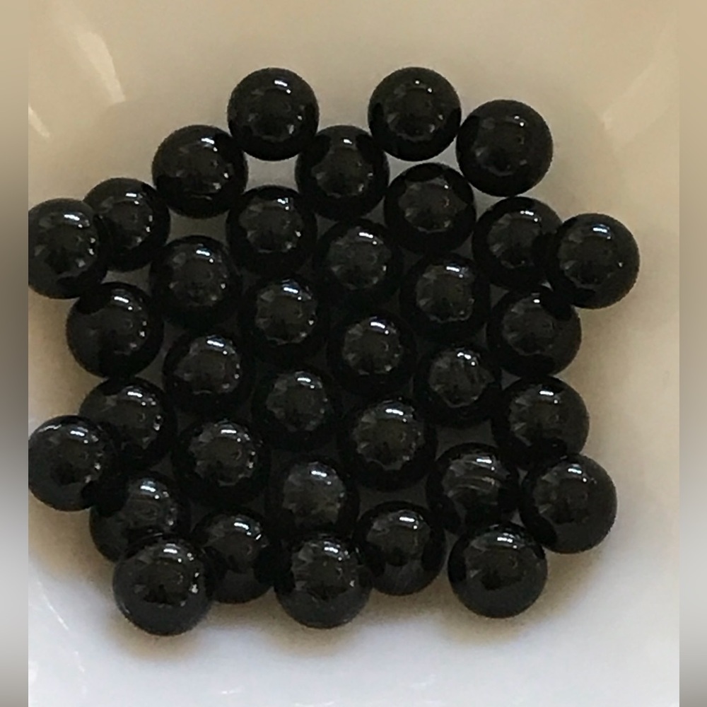 Vintage Black Marbles Lot of 35